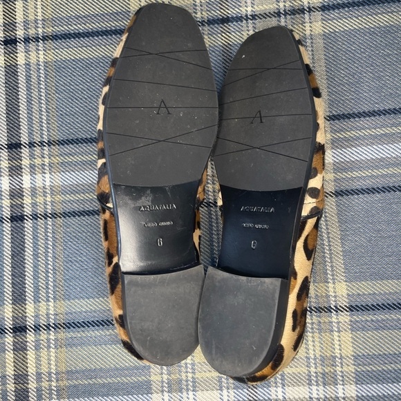 Women's Aquatalia Revy Weatherproof Calf Hair Loafer animal print - Picture 4 of 5